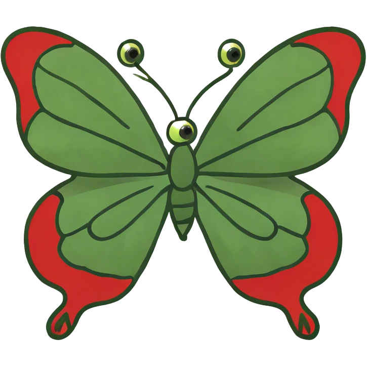 Red and Blue Jamide Butterfly emoji