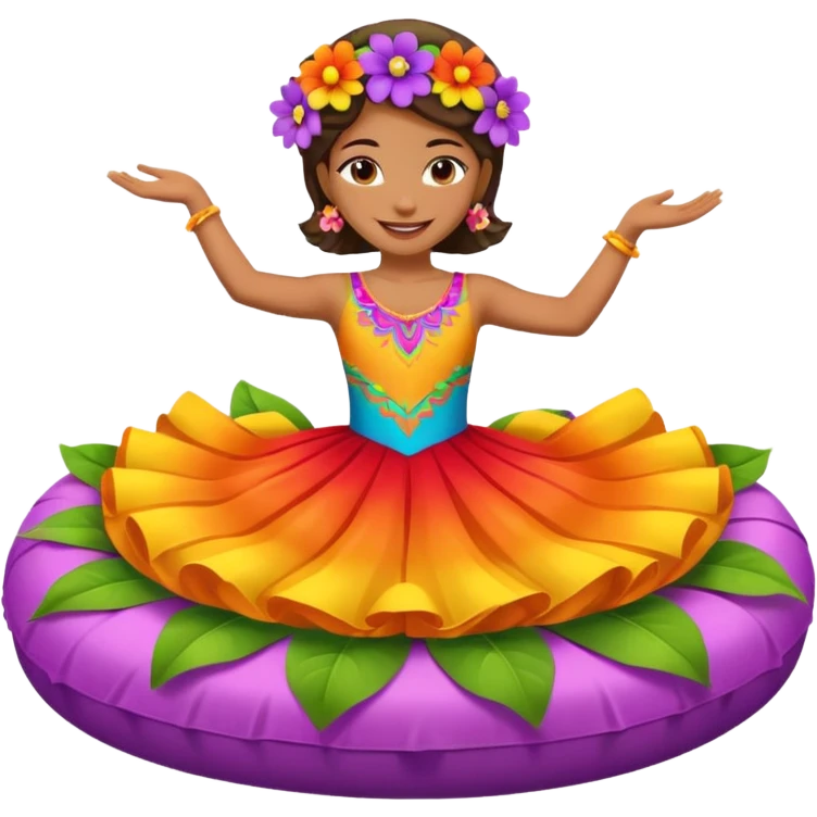 Dancer on the Flower float  emoji