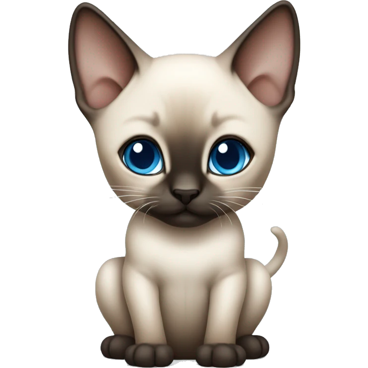 Siamese baby cat with blue eyes emoji