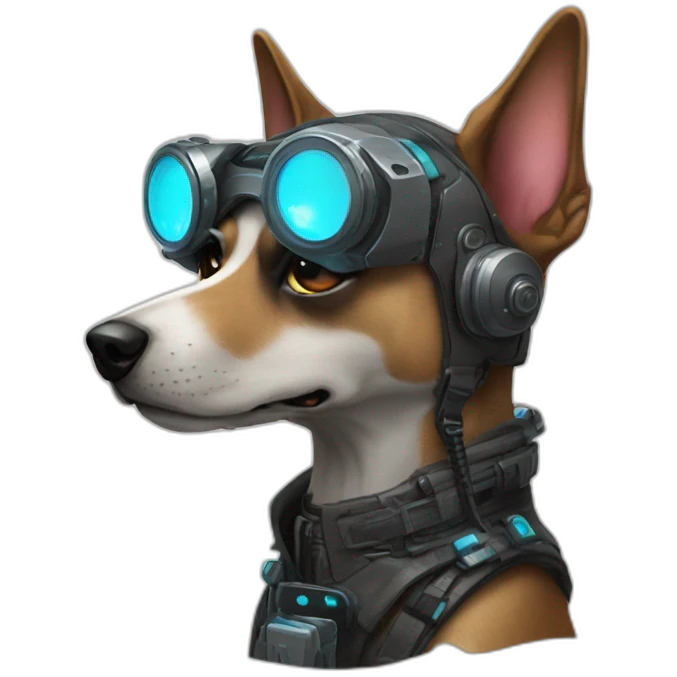 cyberpunk dog emoji