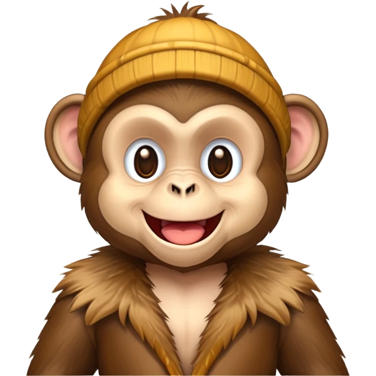 Monkey with funny clothes emoji