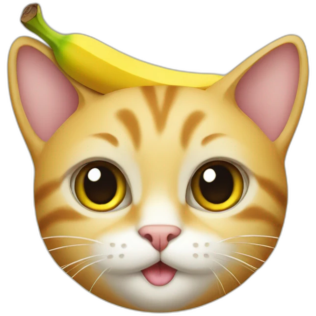 Cat with banana emoji