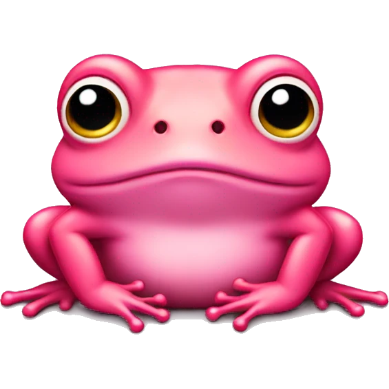 Pink frog emoji