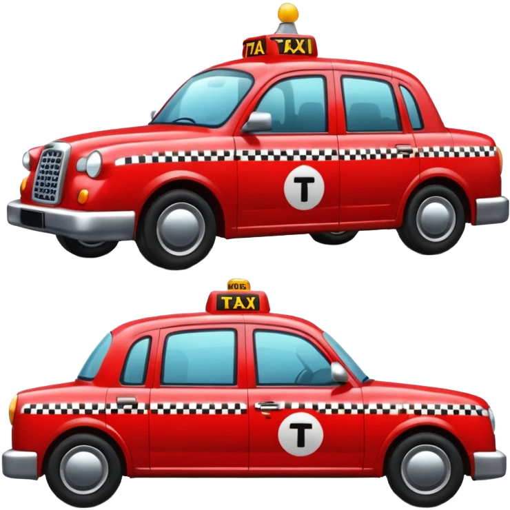red taxi emoji