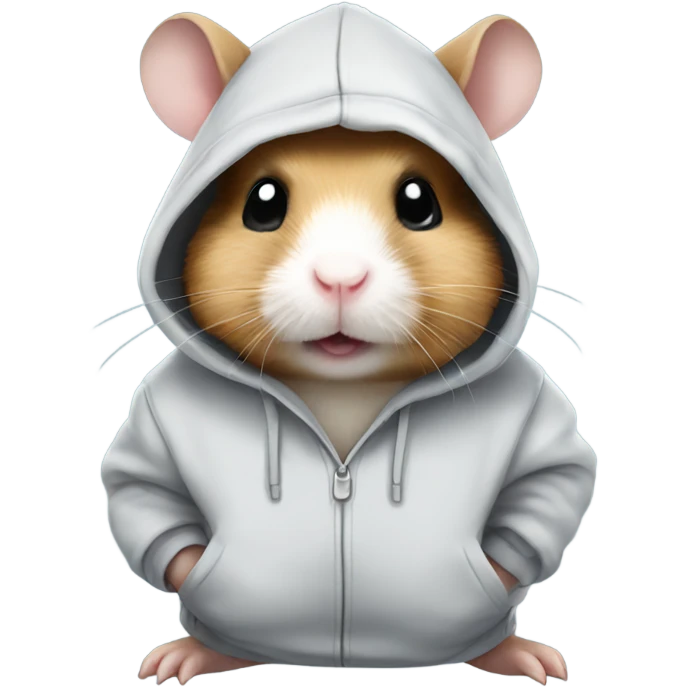 Hamster wearing hoodie emoji