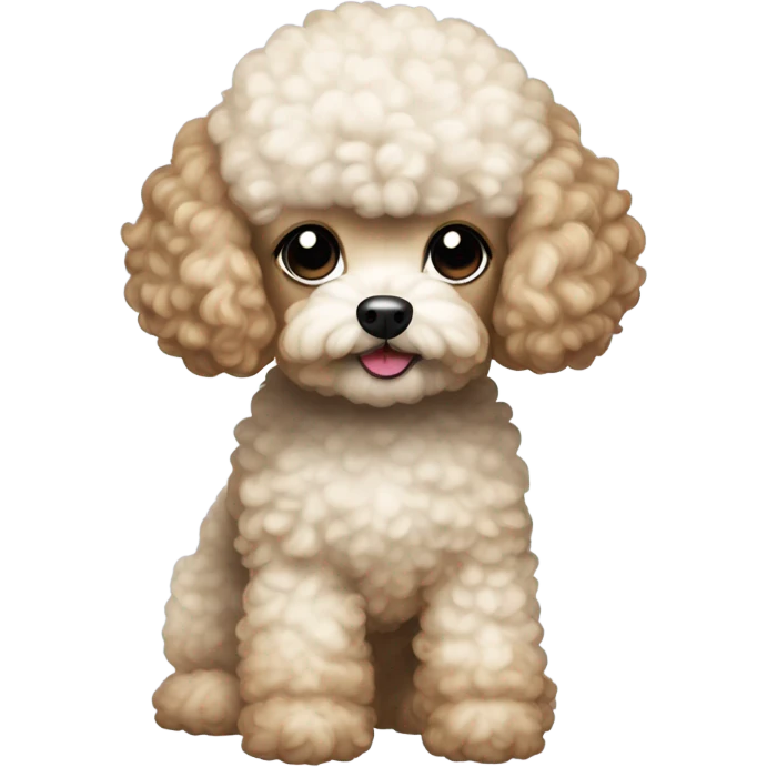 black head, white chin,white legs and paws toy poodle emoji