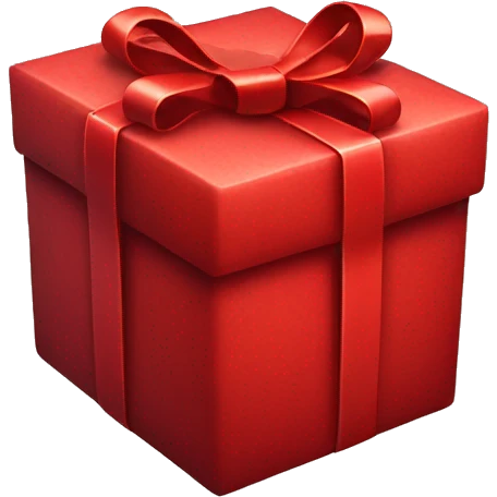 Red asthetic Christmas present emoji