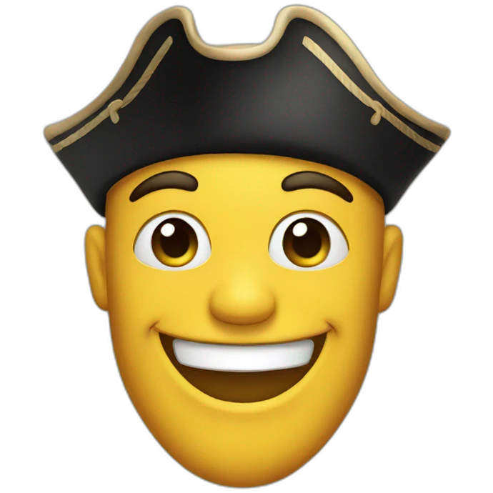 a happy pirate head emoji