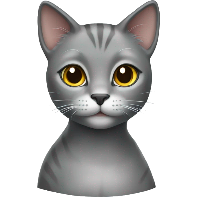 Gray girl cat emoji