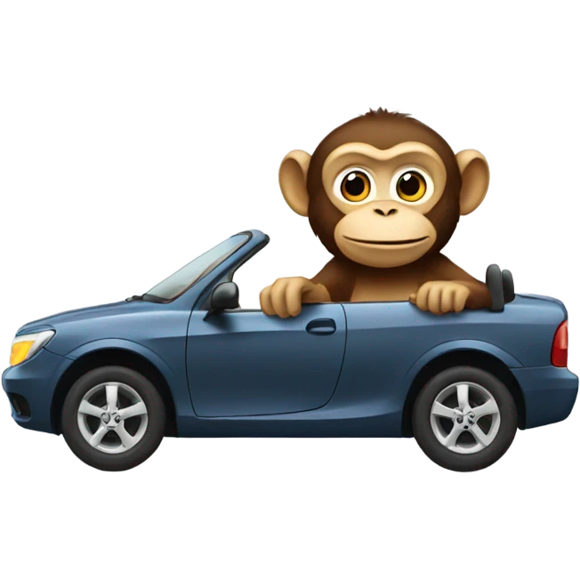 Monkey in a car emoji