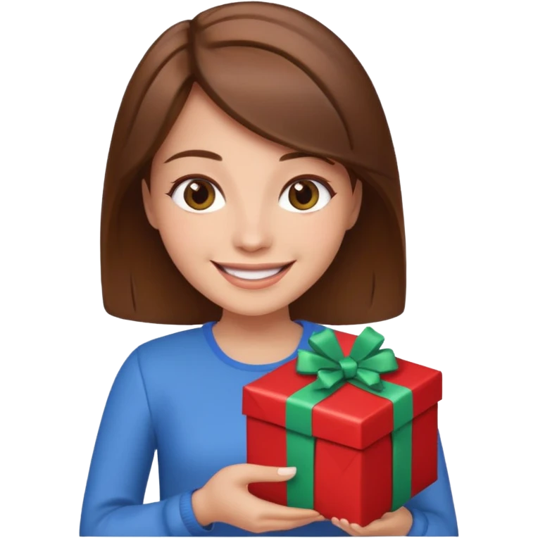 Single women with gift  emoji