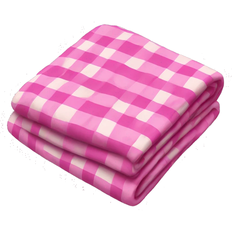 Pink plaid blanket  emoji