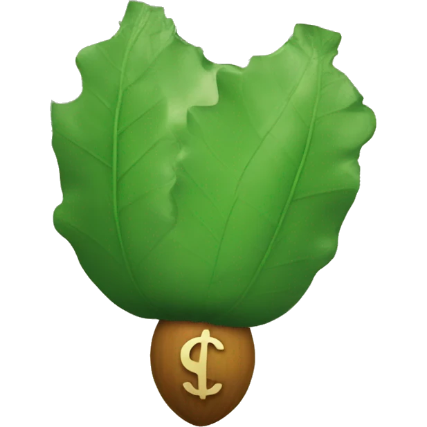 acorn dollar bill emoji