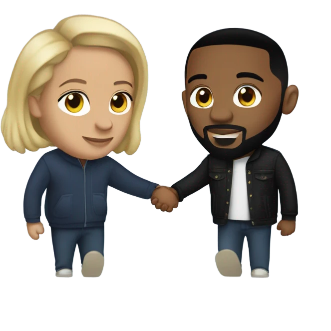kendrick Lamar and Drake holding hands emoji