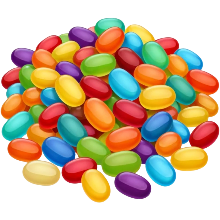 Happy jellybean emoji