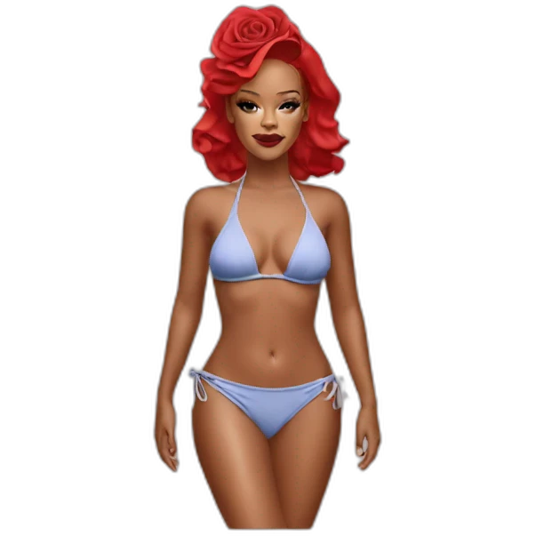 Rihanna bikini rose emoji