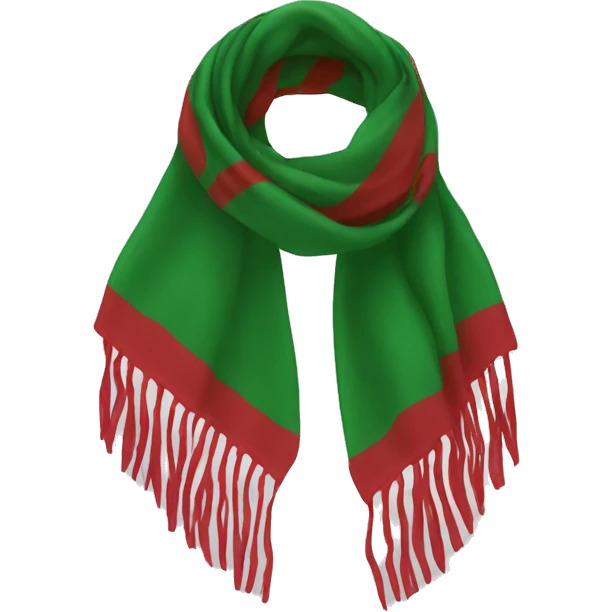 Red and green Scout scarf emoji