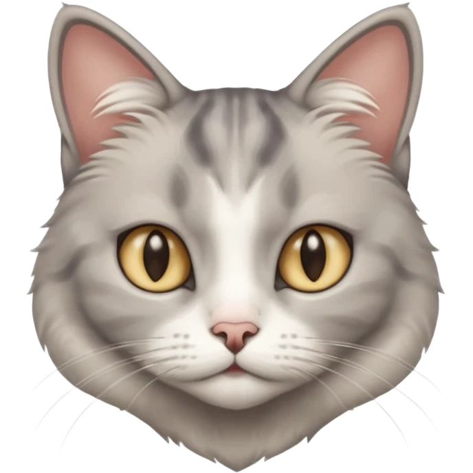 grey and white cat called bean emoji