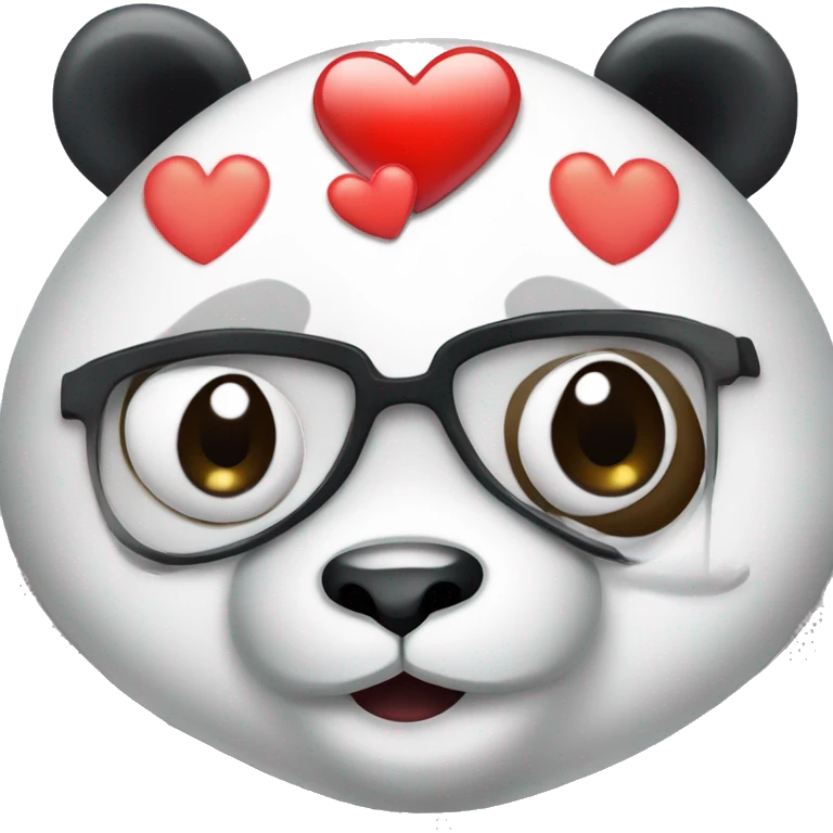 Panda con corazón en los ojos emoji
