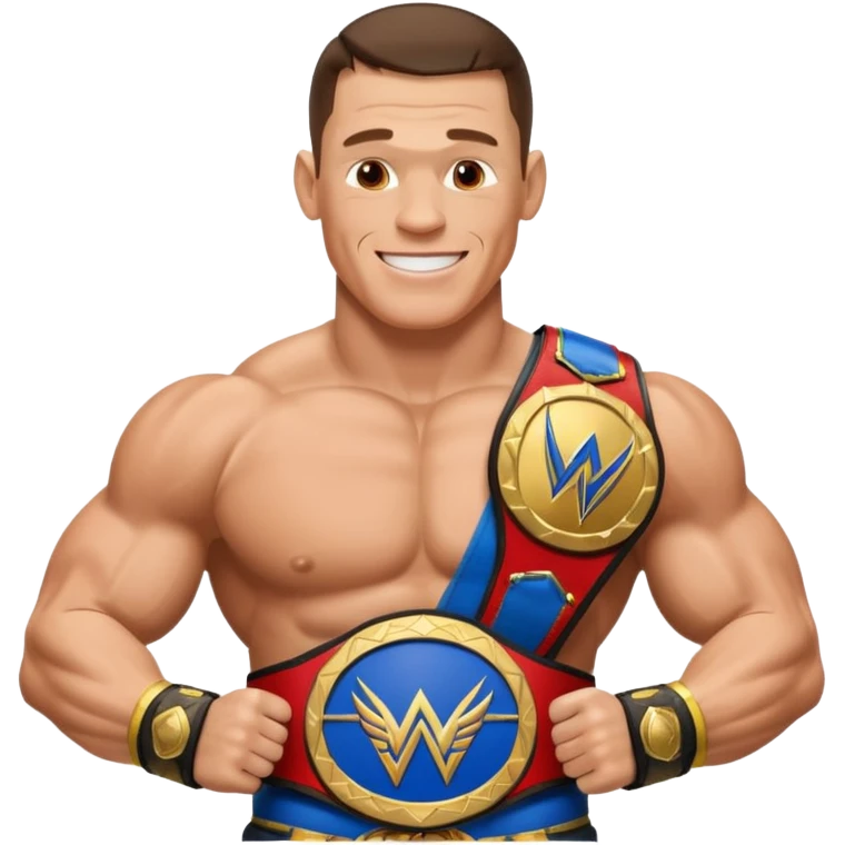 John Cena with wwe championship emoji
