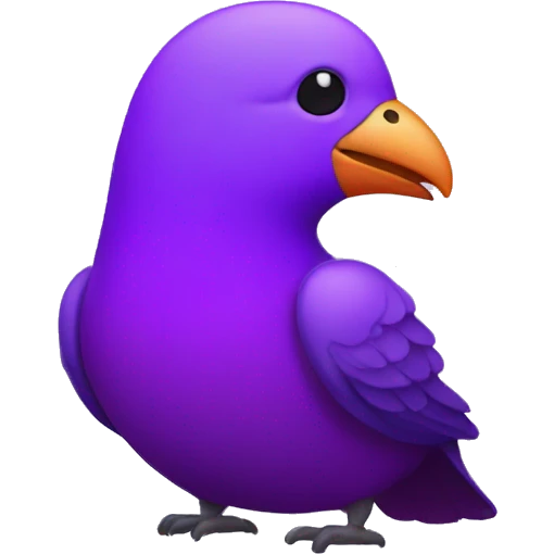 Neon purple pigeon emoji