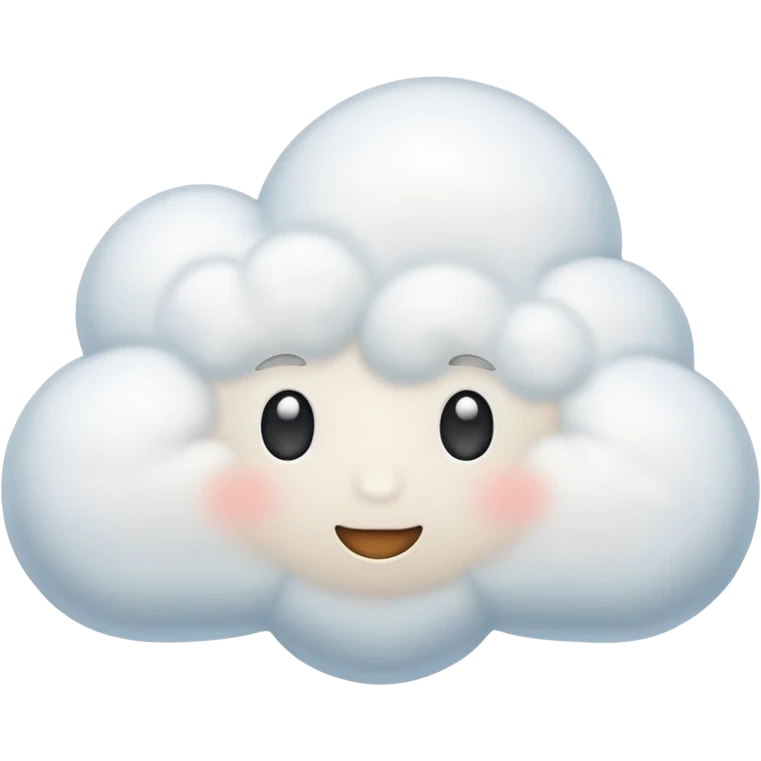 magical puffy cloud emoji, Disney-inspired, Apple emoji style emoji