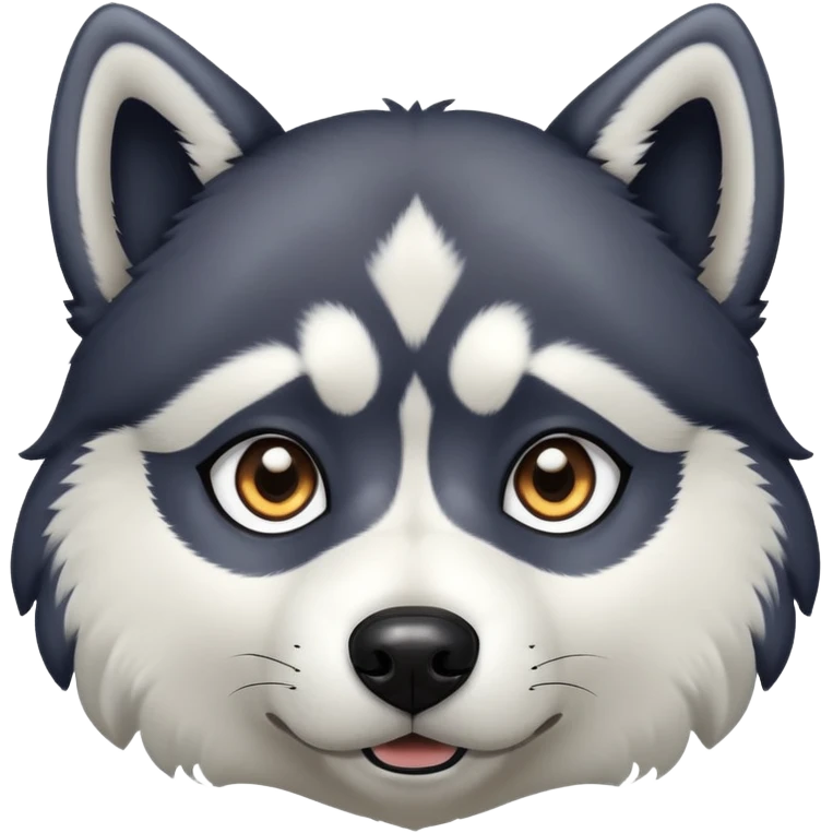 Dark husky emoji