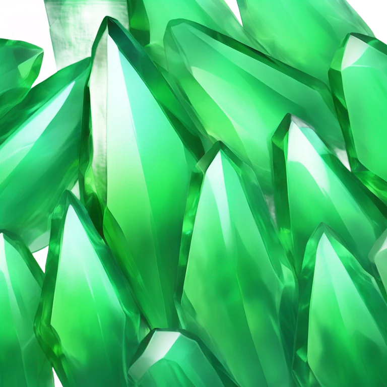 Green crystal teeth  emoji