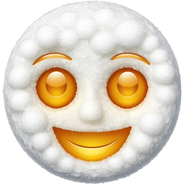 Happy face with a pile of salt emoji