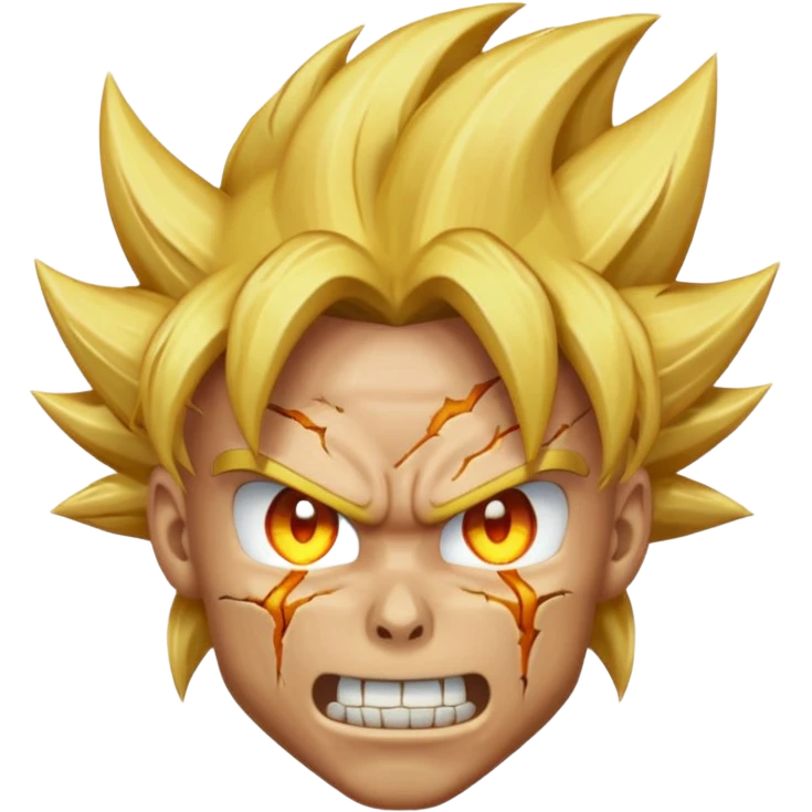A super Saiyan Goku skull head emoji emoji