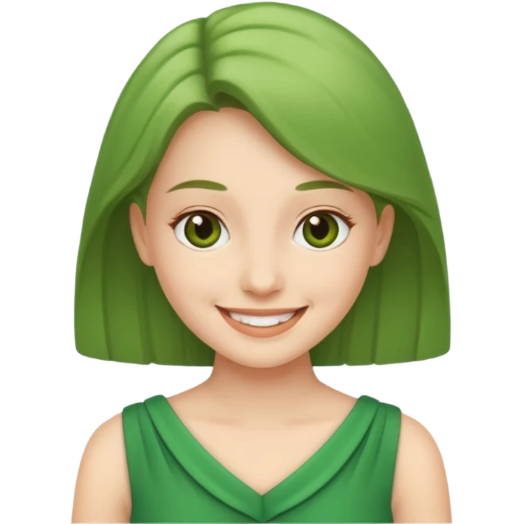 green dress character. emoji