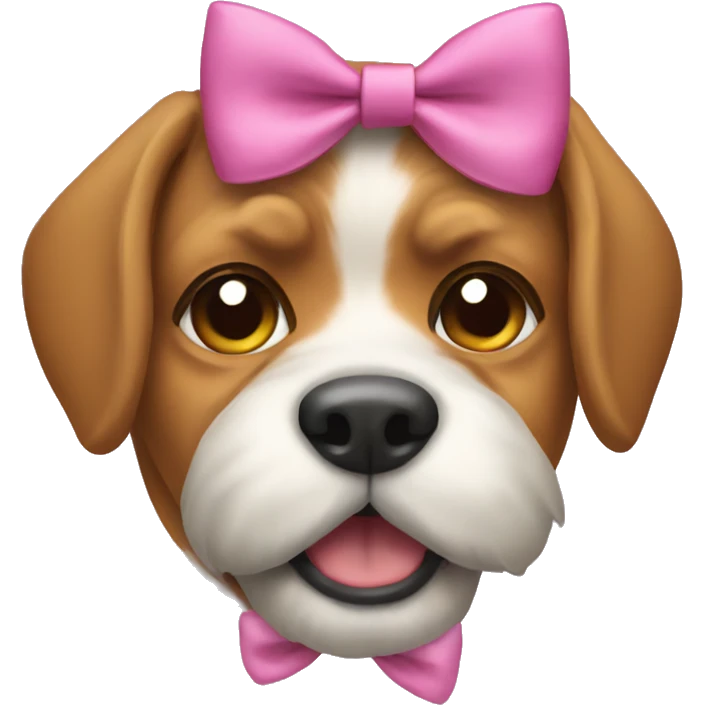 dog wearing a bow  emoji