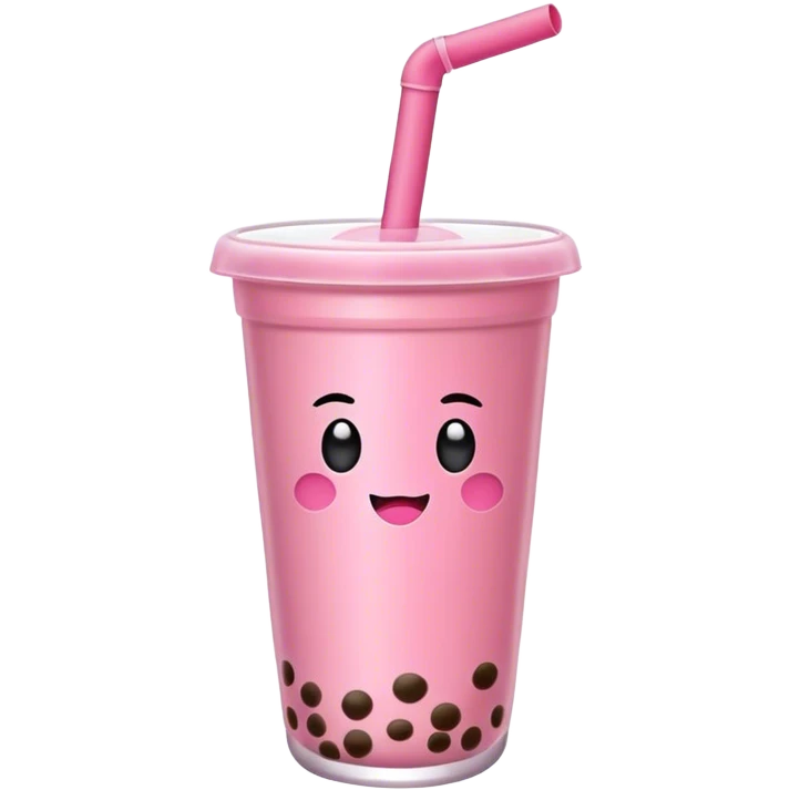 Pink boba emoji