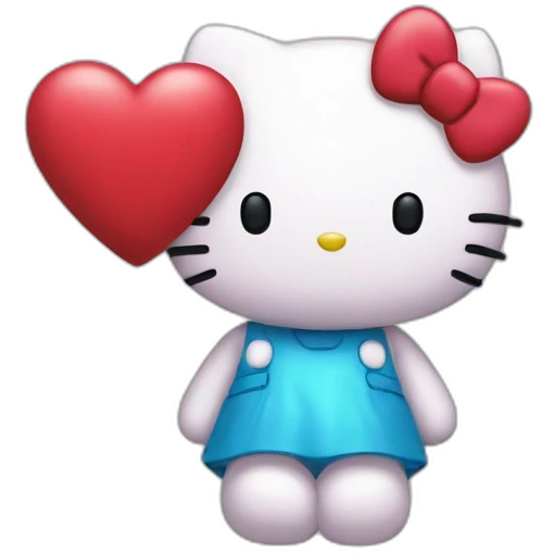 hellokitty and heart emoji