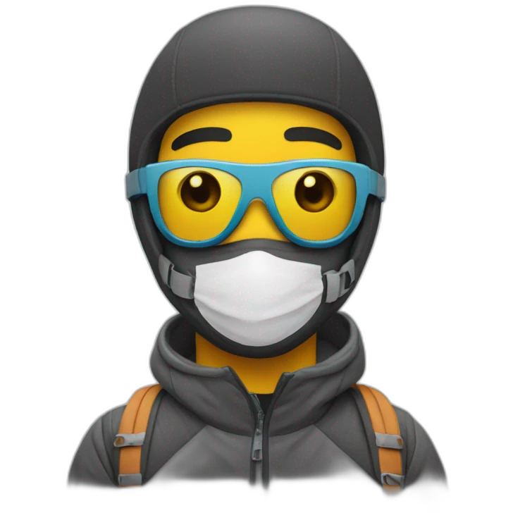 Drake avec un masque de ski emoji