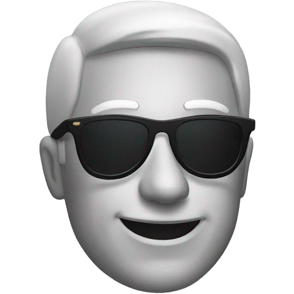 MAN WITH SUNGLASSES, THREE QUARTER VIEW emoji