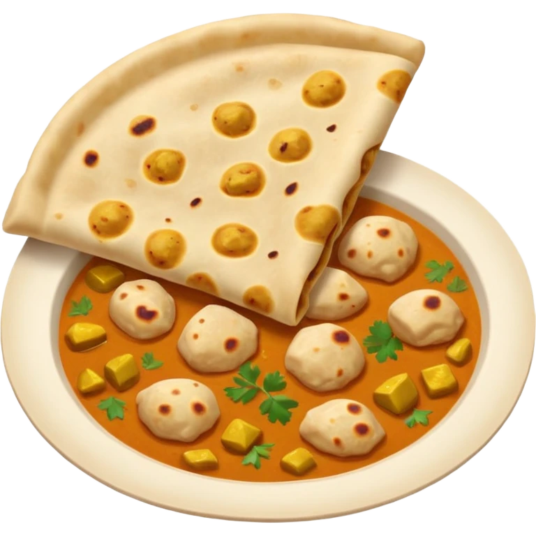 make me a chapati with chicken curry but make sure it is a emoji and not a image emoji