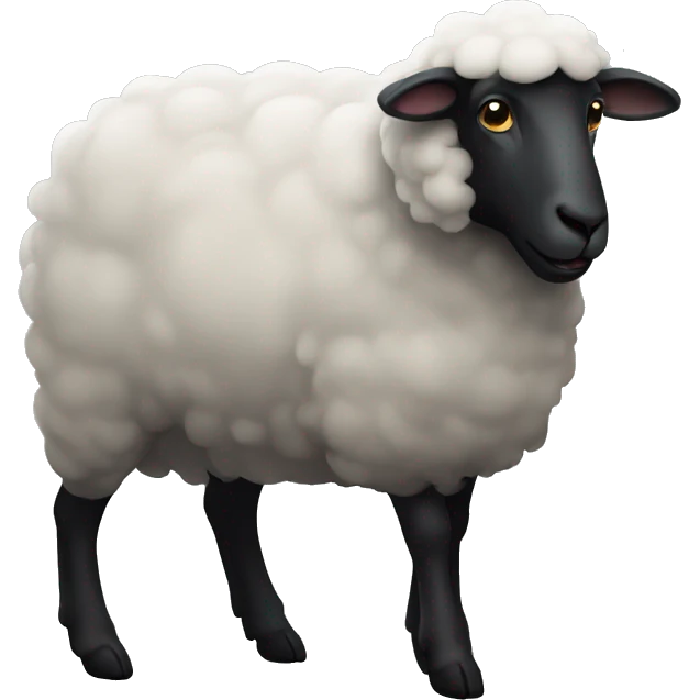 black sheep body with no detail just outline  emoji