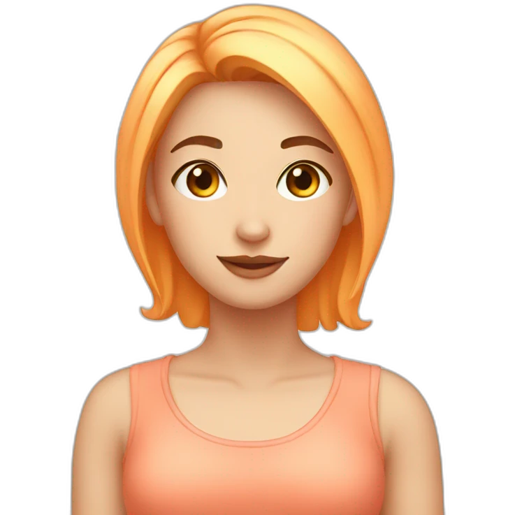 girl peach emoji