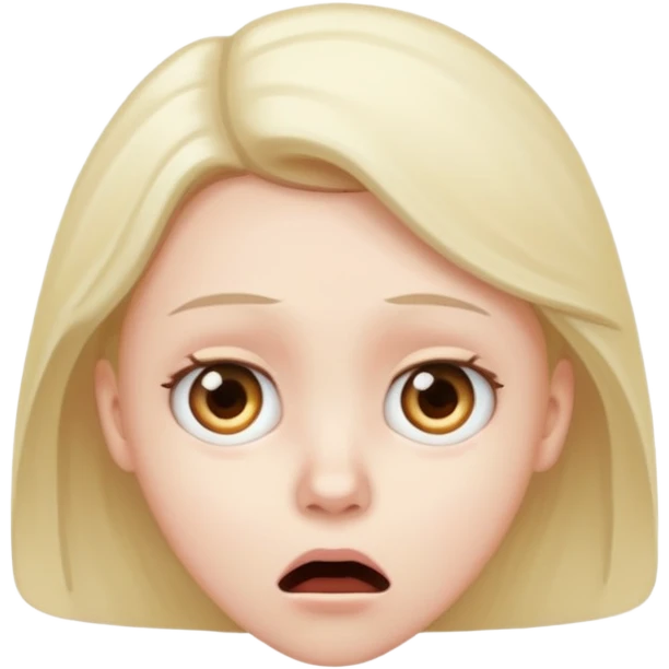 Face that looks scared but intrigued  emoji