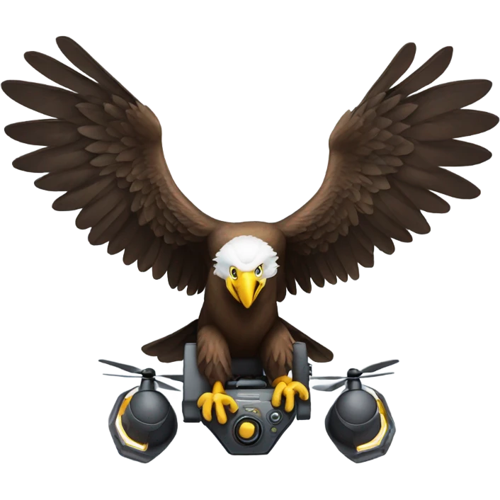 A eagle with drone rotors emoji