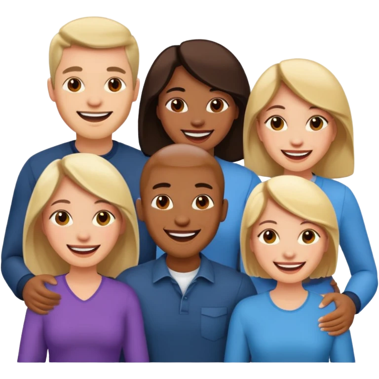 a group of 4 people all of SAME AGE GROUp two men n two women emoji