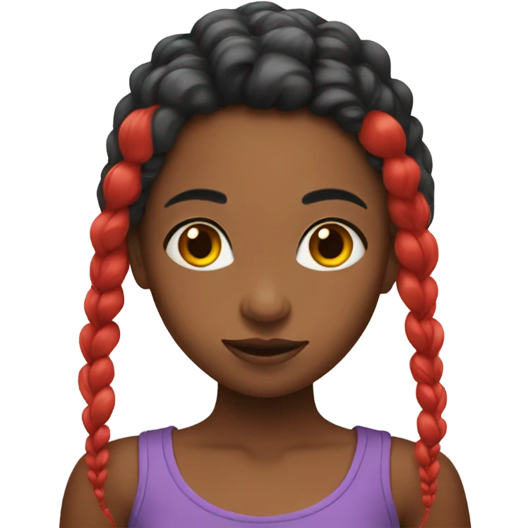 Girl with red Haie emoji