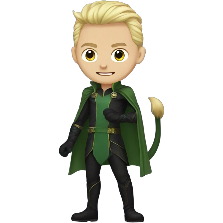 Loki from avengers mixed with a black cat emoji