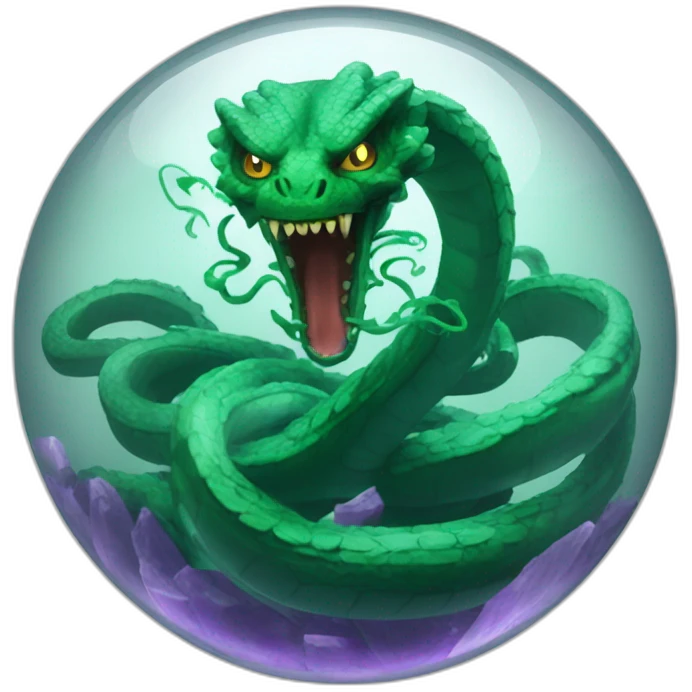 hydra in breacking crystal ball emoji
