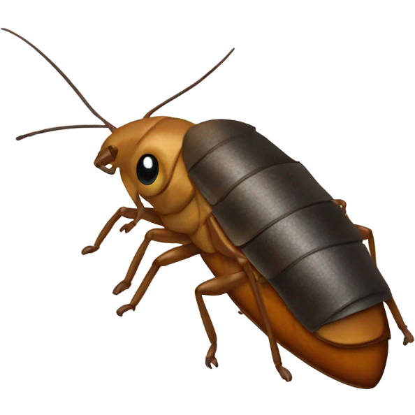 A roach with shoes emoji