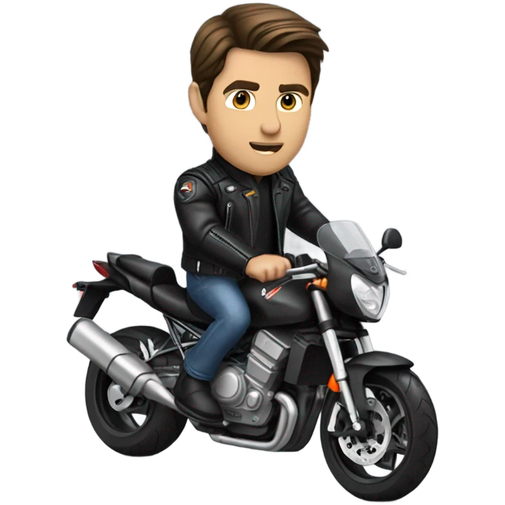 tom cruise riding a motorbike emoji