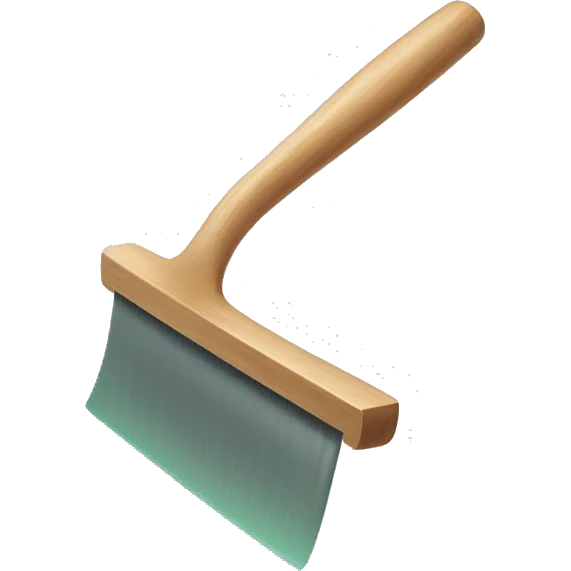 squeegee with long wooden handle emoji