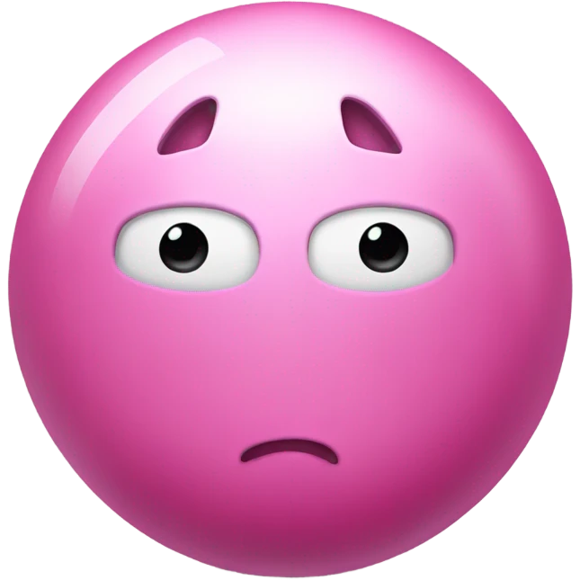Pink realistic bowling ball  emoji