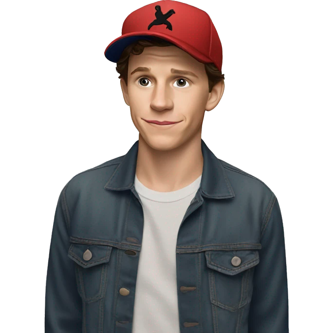 tom holland with snata hat emoji